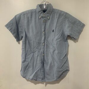 Boys Ralph Lauren Blue Checkered Shirt- 7